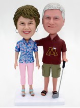 Casual Couple Personalized Bobblehead