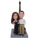 Couple In Paris With the Eiffel Tower Bobblehead