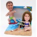 Custom Beach Couple With Frame Bobblehead