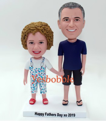 Custom Father And Daughter Bobblehead