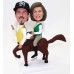 Custom Happy Couple Riding Horse Bobblehead