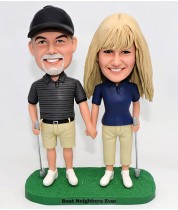 Custom Golfer Couple Bobblehead