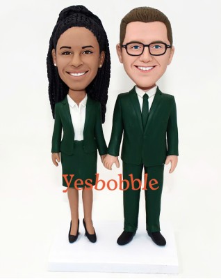 Executive Couple Custom Bobbleheads