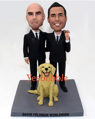 Custom Father and Son Bobblehead In Suit
