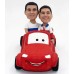 Father and Son In Lightning McQueen Bobblehead