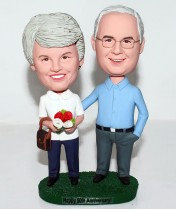 Happy 50th Anniversary Couple Bobblehead