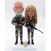 Hunting Couple Bobblehead In Camo Gear With Guns