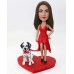 Custom Bobblehead in Slip Dress With Dog