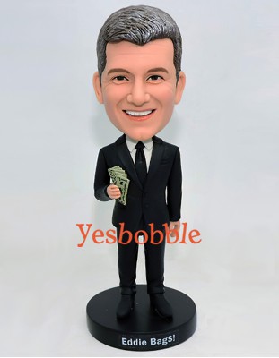 Custom Bobbleheads Holding Dollars