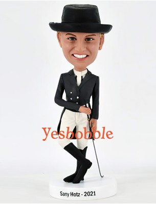 Female Equestrian Custom Bobblehead