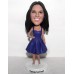 Girl in Bright Blue Dress with One Hand on Hips Bobblehead