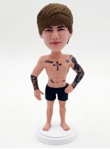 Man in Short with Tattoos Custom Bobblehead