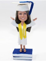 Personalized Female Graduate Bobblehead