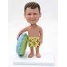 Swimming Kid With Swim Ring Custom Bobblehead