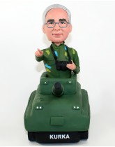 Army Soldier Bobblehead With Tank