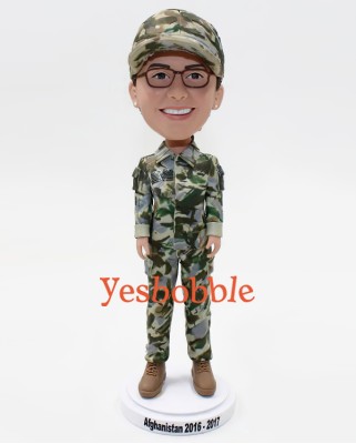Female Military Custom Bobblehead Doll