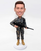 Soldier With Rifle Custom Bobblehead