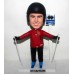 Experts Skier Wearing a Red Ski Jacket Bobblehead