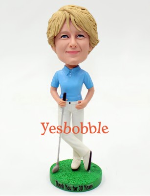 Female Golfing Custom Bobblehead