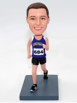 Female Marathon Runner Custom Bobblehead