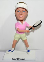 Female Tennis Star Custom Bobblehead