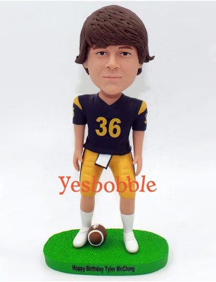 Football Quarterback Player Custom Bobblehead