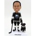 Hockey Player with His Lovely Dog Bobblehead