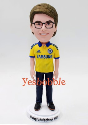 Soccer fans Custom  Bobblehead Doll 