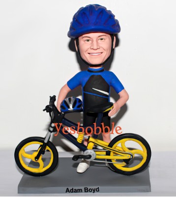 Male Cyclist Custom Bobblehead
