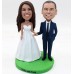 Bride and Groom Hand in Hand Bobblehead