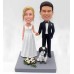 Bride and Groom With Pet Personalized Bobblehead