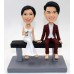 Wedding Couple Sitting On a Bench Bobblehead