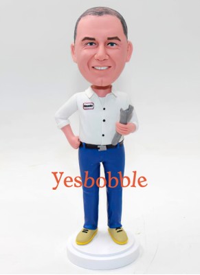 Custom Mechanic Bobblehead Doll