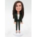Lady in Suit Business Card Holder Bobblehead