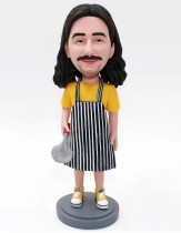 Male Cook With Pan Bobblehead