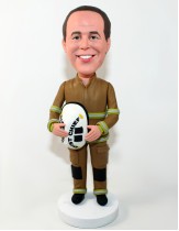 Male Fireman Personalized Bobblehead