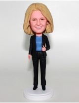 Office Lady In Pant Suit Bobblehead