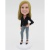 Office Lady with one Hand on her hip Bobblehead