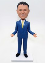 Personalized Businessman Card Holder Bobblehead