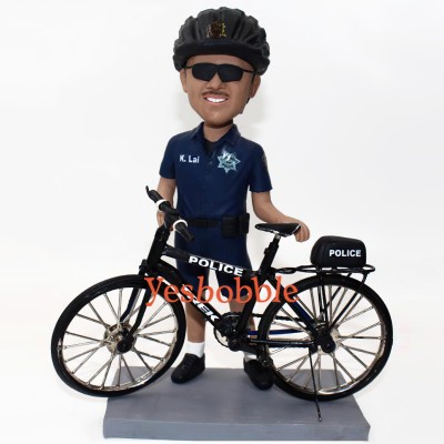 Police Bike Patrol Officer Custom Bobblehead