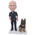 Police Officer Bobblehead With Dog