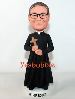 Priest With Cross Custom Bobblehead