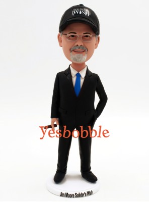 Professional Business Bobblehead With Cigar