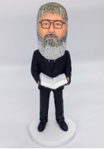 Professor Holding a Book Custom Bobblehead