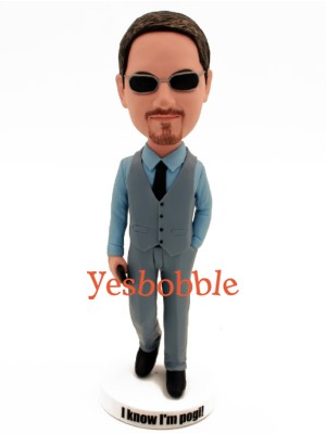 Smart and Chic Custom Bobblehead With Cellphone