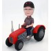 Tractor Farmer With Polo Shirt Bobblehead